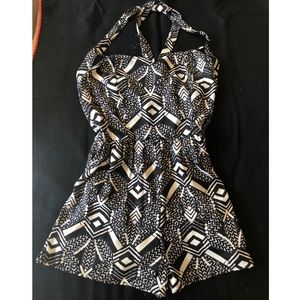 Black and white romper